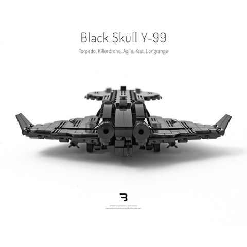 Legomoc: BLACK SKULL Y-99 / Torpedo bomber military drone aircraft
