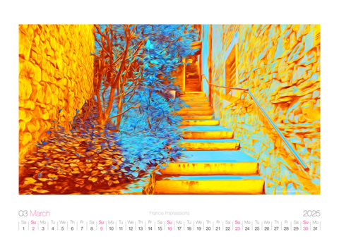Calendar: FRANCE IMPRESSIONS / March