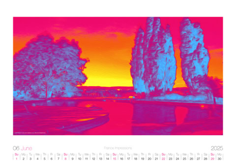 Calendar: FRANCE IMPRESSIONS / June