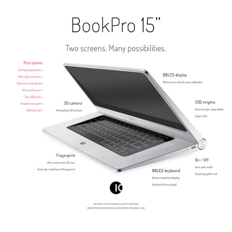 Laptop: IO BookPro 15" / Powerful notebook touchscreen computer