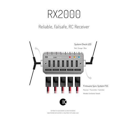 RC Receiver: RX2000 / High tech RC Receiver for RC aircrafts