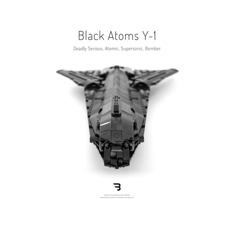 Legomoc: BLACK ATOMS Y-1 / Military supersonic atomic bomber