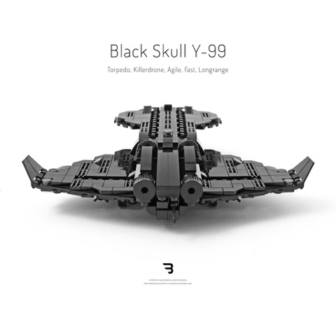 Legomoc: BLACK SKULL Y-99 / Torpedo bomber military drone aircraft