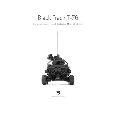 Legomoc: BLACK TRACK T-76 / Armed military combat vehicle
