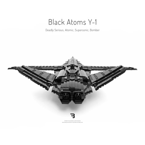 Legomoc: BLACK ATOMS Y-1 / Military supersonic atomic bomber