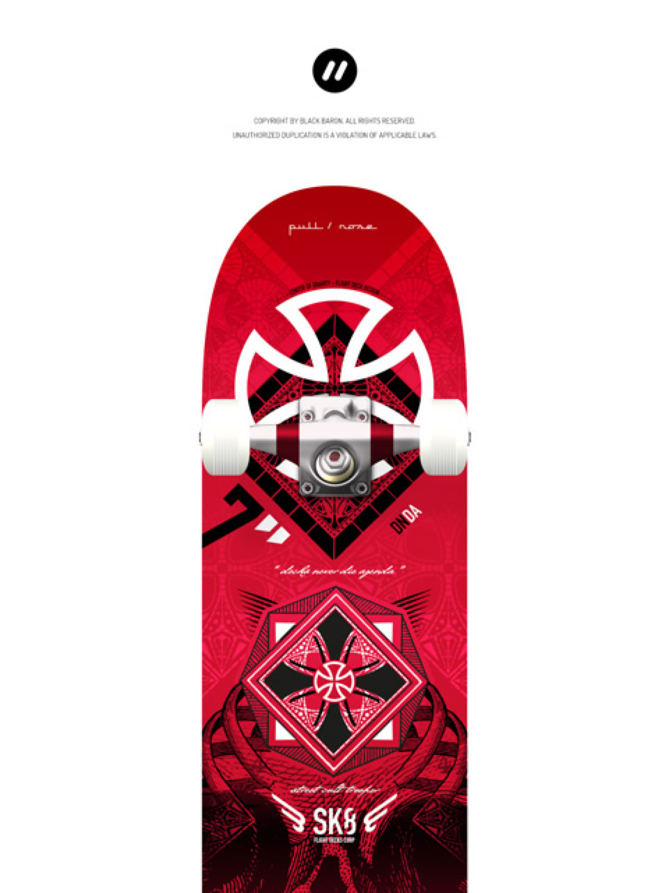 Skateboard: 7" TRIQUEE 15 / Decks never die agenda