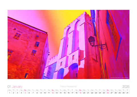 Calendar: FRANCE IMPRESSIONS / January