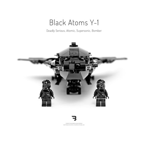 Legomoc: BLACK ATOMS Y-1 / Military supersonic atomic bomber