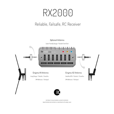RC Receiver: RX2000 / High tech RC Receiver for RC aircrafts