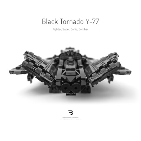 Legomoc: BLACK TORNADO Y-77 / Military supersonic fighter jet aircraft