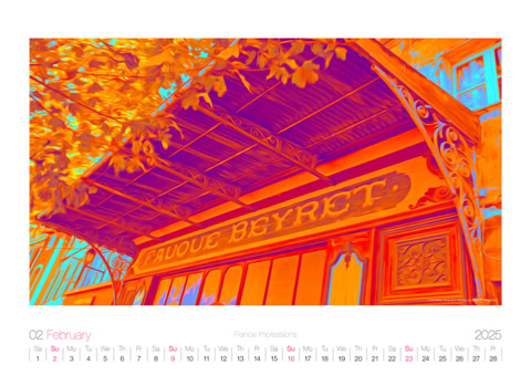 Calendar: FRANCE IMPRESSIONS / February