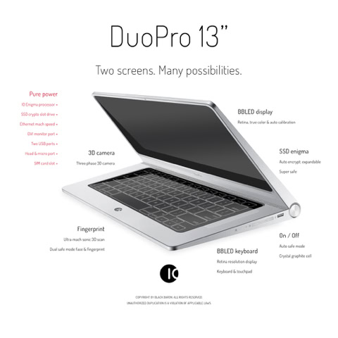 Laptop: IO DuoPro 13" / Powerful portable touchscreen computer