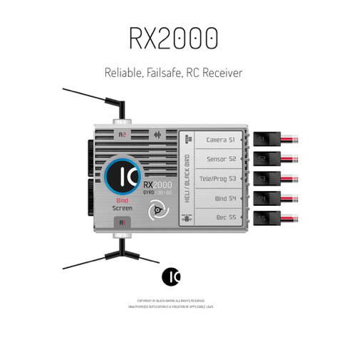 RC Receiver: RX2000 / High tech RC Receiver for RC aircrafts