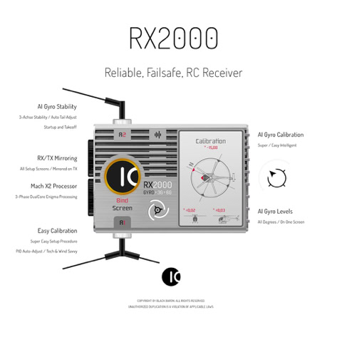 RC Receiver: RX2000 / High tech RC Receiver for RC aircrafts