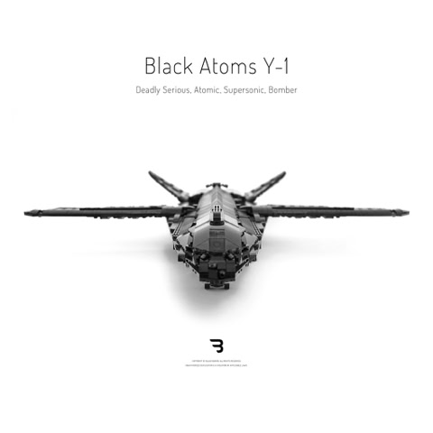 Legomoc: BLACK ATOMS Y-1 / Military supersonic atomic bomber
