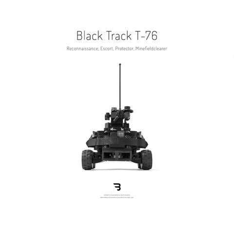 Legomoc: BLACK TRACK T-76 / Armed military combat vehicle