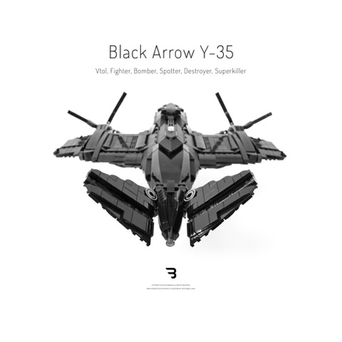 Legomoc: BLACK ARROW Y-35 / Military tiltrotor fighter aircraft