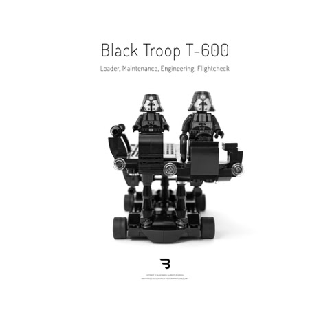Legomoc: BLACK TROOP T-600 / Transport military utility vehicle