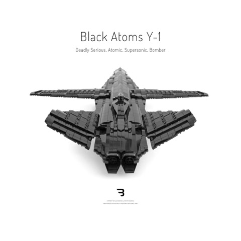 Legomoc: BLACK ATOMS Y-1 / Military supersonic atomic bomber