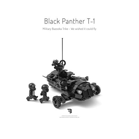 Legomoc: BLACK PANTHER T-1 / Military reconnaissance combat trike