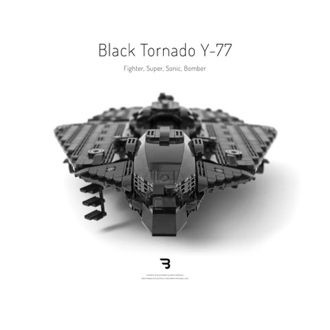 Legomoc: BLACK TORNADO Y-77 / Military supersonic fighter jet aircraft