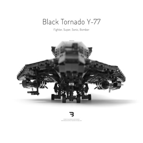 Legomoc: BLACK TORNADO Y-77 / Military supersonic fighter jet aircraft