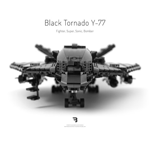 Legomoc: BLACK TORNADO Y-77 / Military supersonic fighter jet aircraft